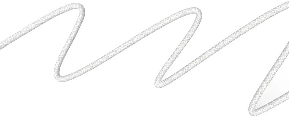 Kabelis Puro Braided USB-C/USB-C 60W, 1,5 m, baltas