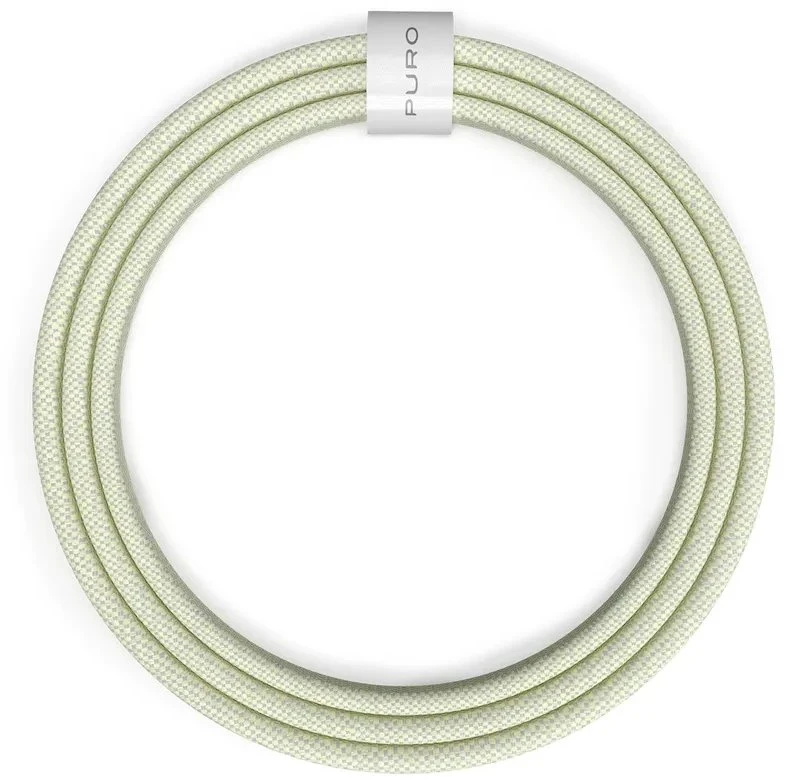 Kabelis „Puro Braided USB-C“ / „USB-C“ 60 W, 1,5 m, geltonas