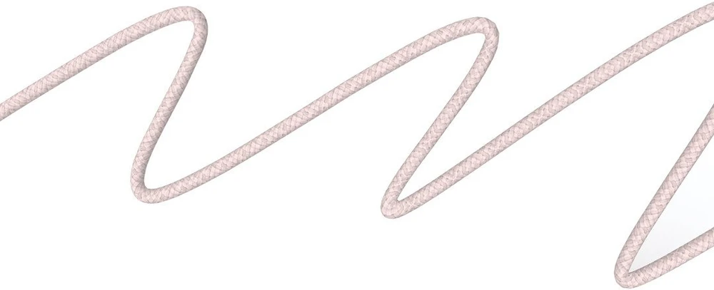 Kabelis Puro braided USB-C / USB-C 60 W, 1,5 m, rožinis