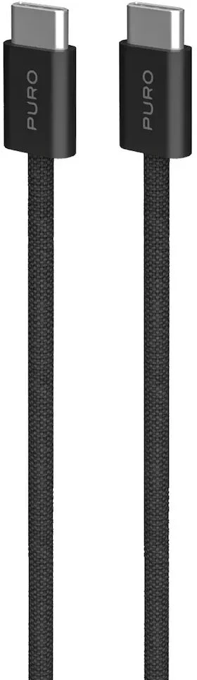 PURO PUCCCFABK415MTBLK, 1.5 m, USB C, USB C, USB 2.0, 0.48 Gbit/s, Juodas