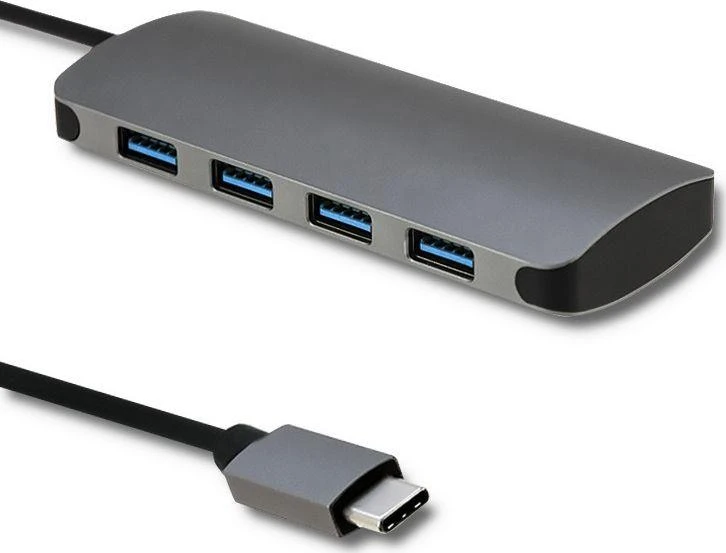 „Qoltec“ USB-C 3.1 5in1 šakotuvo adapteris, 4x USB 3.0 DC