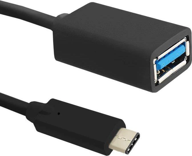 QOLTEC 50485 kabelis USB 3.1 tipo C vyriškas USB 3.0 A moteriškas 0,2 m