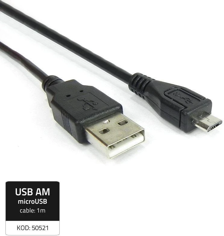 QOLTEC 50521 kabelis USB 2.0 kištukas / mikro USB kištukas