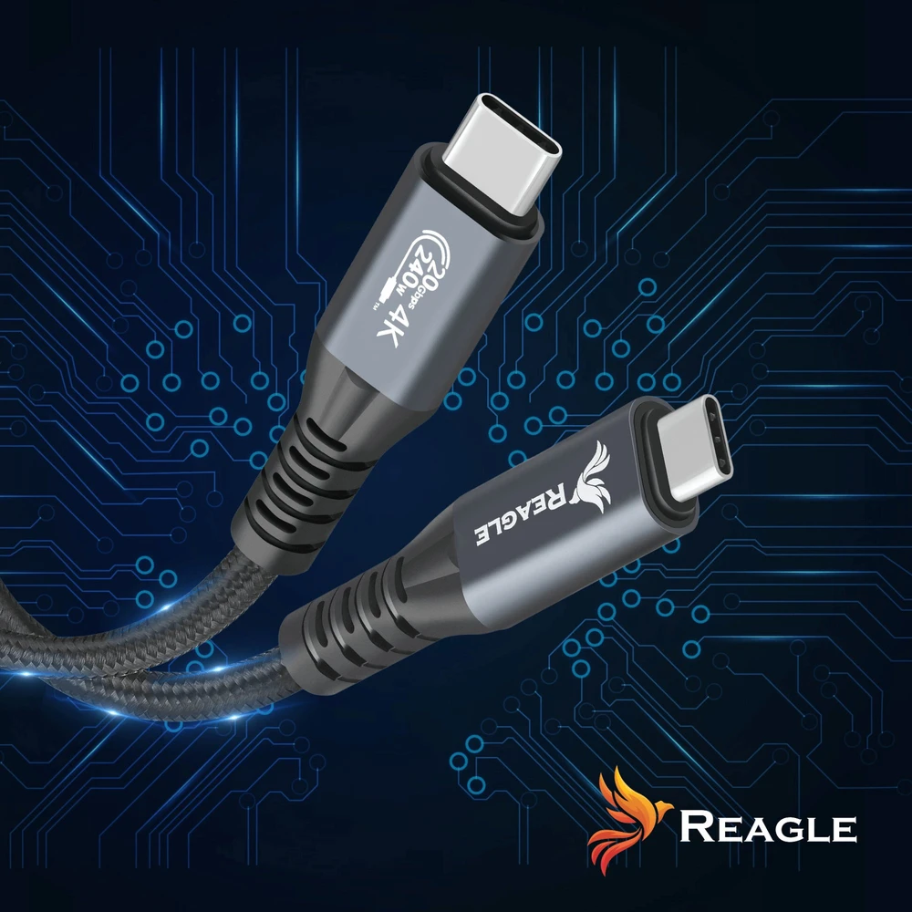 USB laidas Reagle Thunderbolt 3 USB-C - USB-C 1 m Juodas