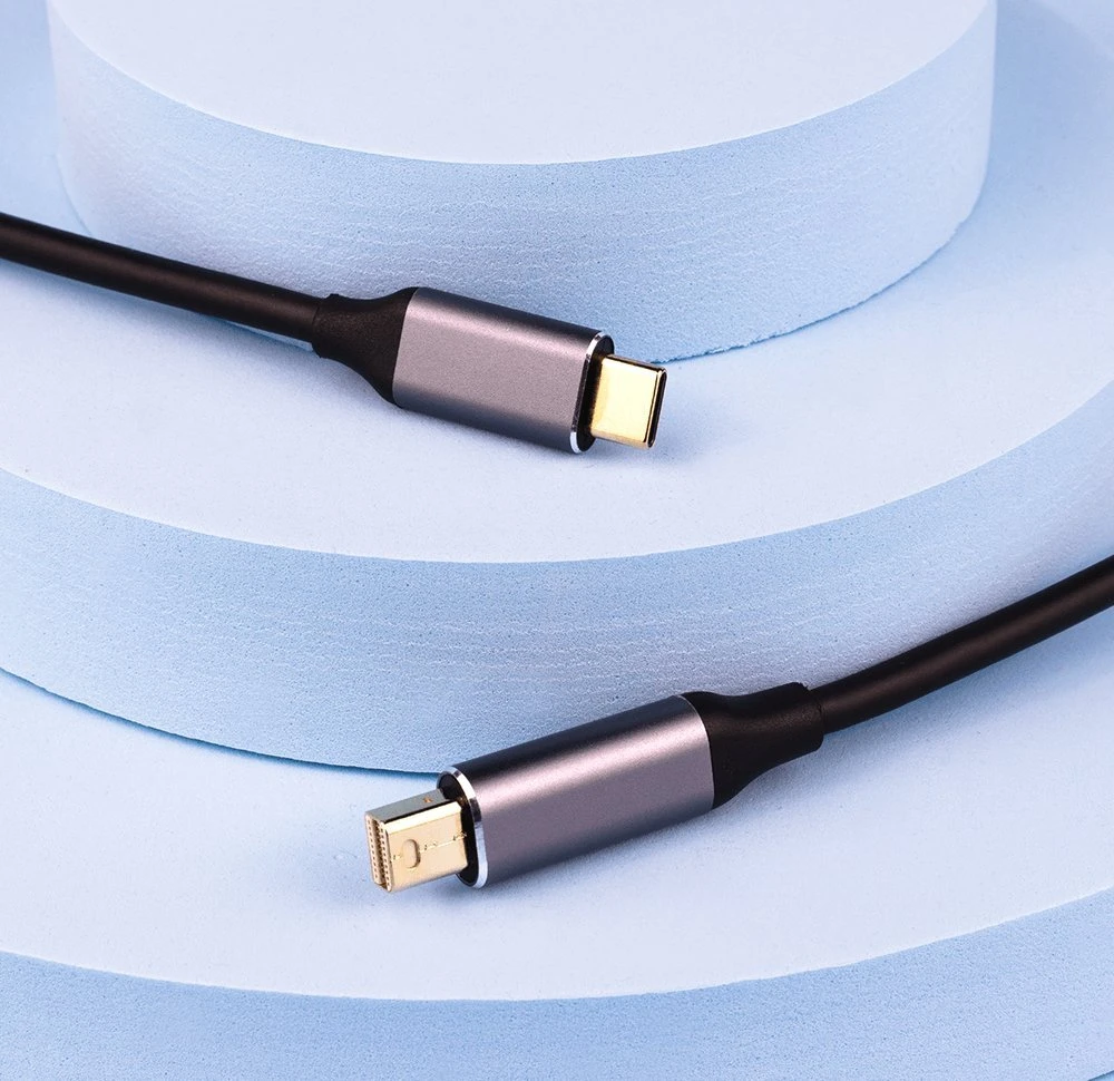 USB laidas Reagle Thunderbolt - mini DisplayPort 1,8 m juodas-sidabrinis