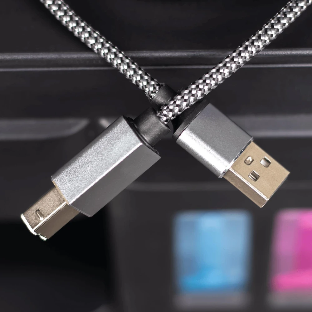 USB laidas Reagle USB-A - USB-B 5 m Sidabrinis