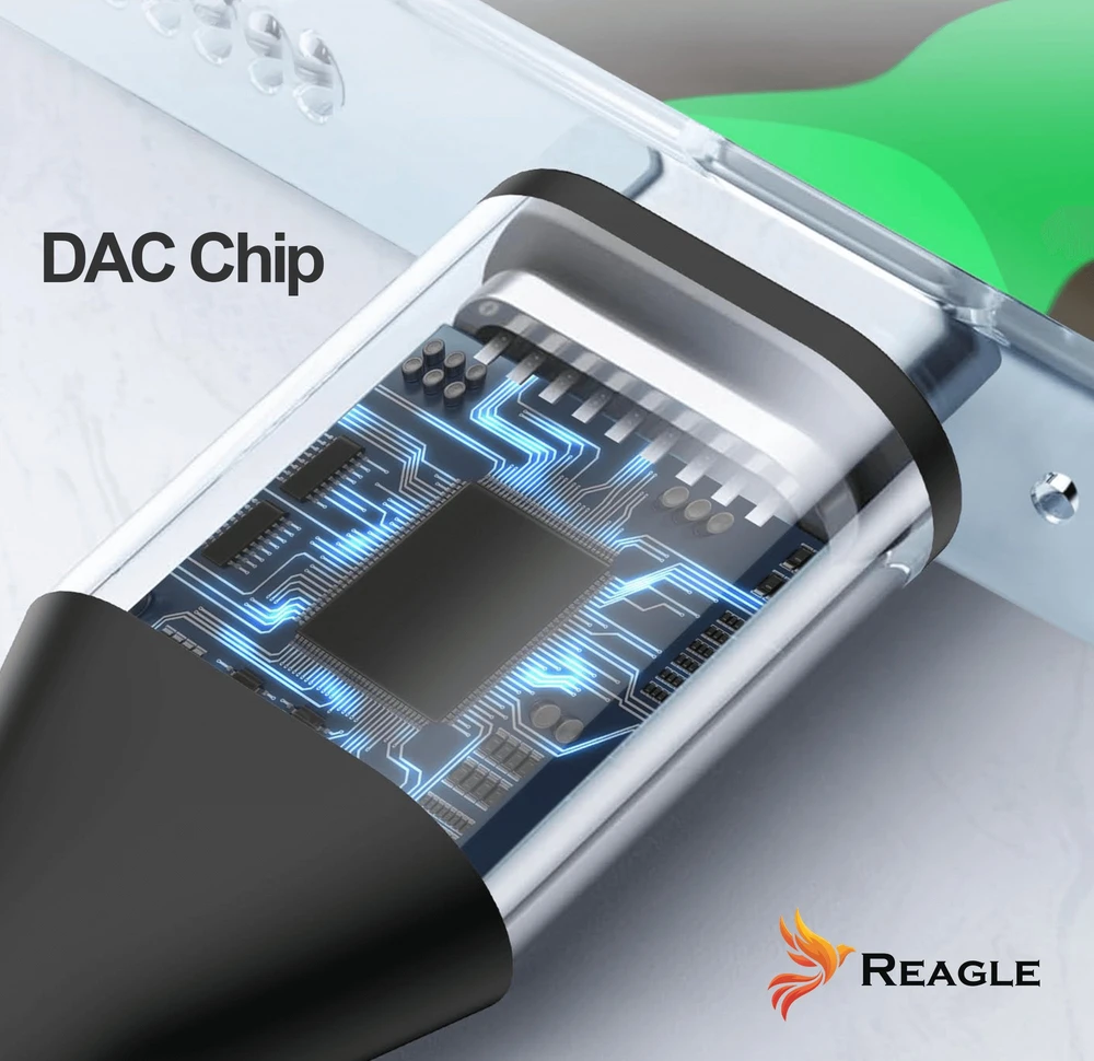 USB kabelis Reagle USB-C - mini Jack 3,5 mm 3 m Juodas