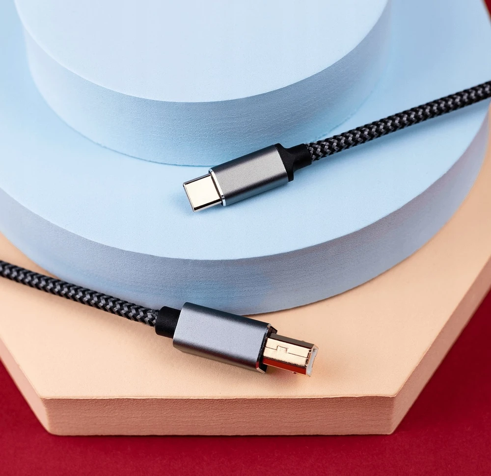 USB laidas Reagle USB-C - USB-B 3 m Sidabrinis (RUCB300P)