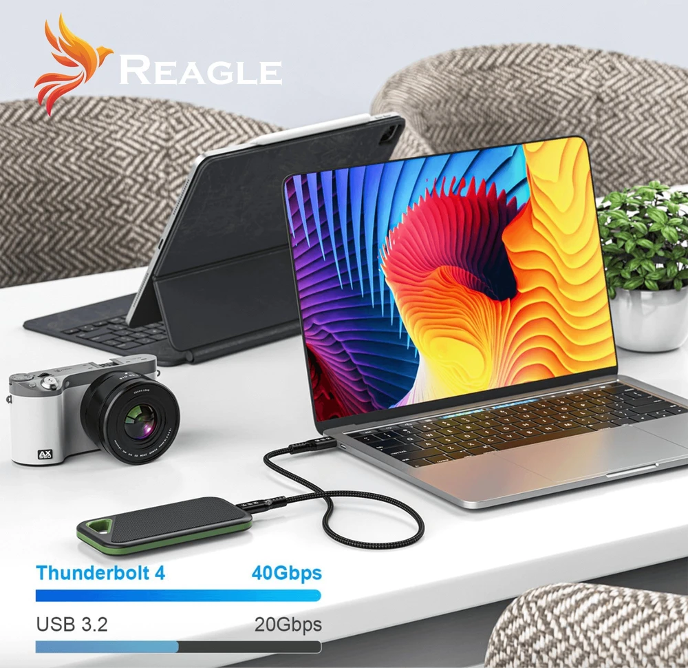 USB laidas Reagle USB-C - USB-C 0,5 m Juodas