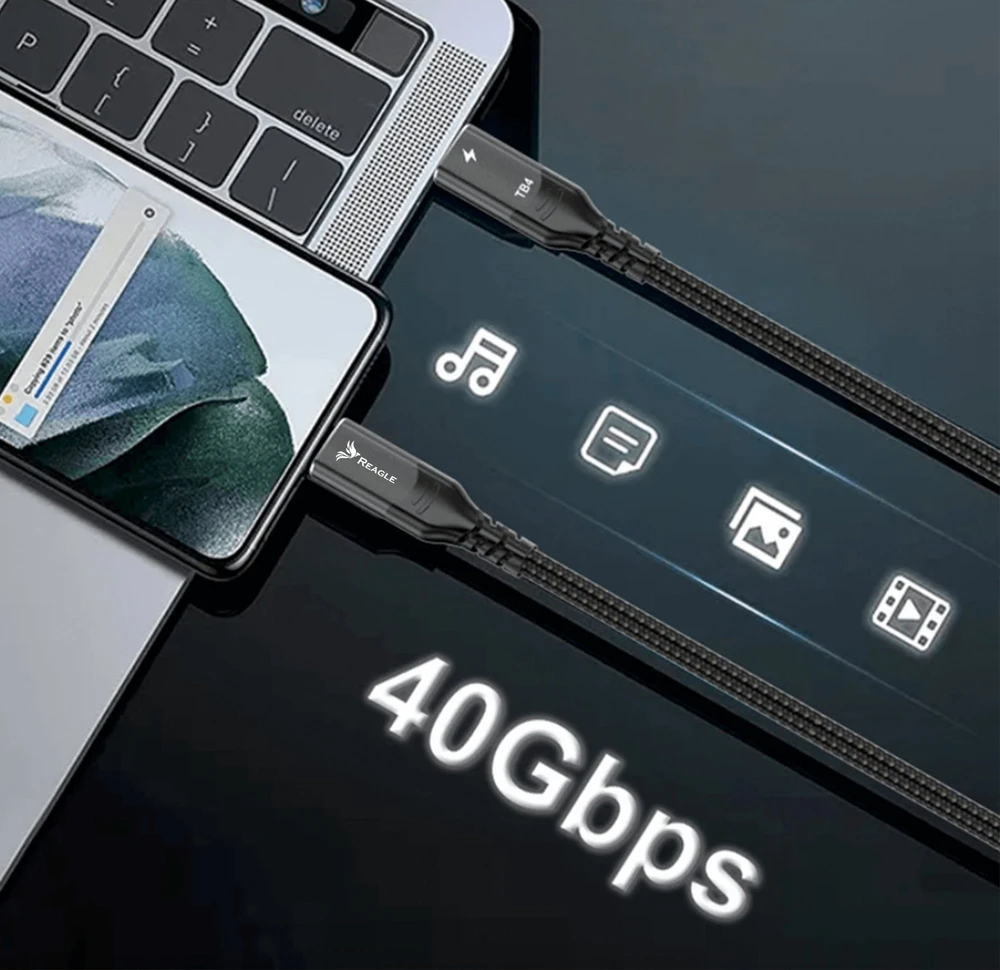 USB laidas Reagle USB-C - USB-C 0,5 m Juodas