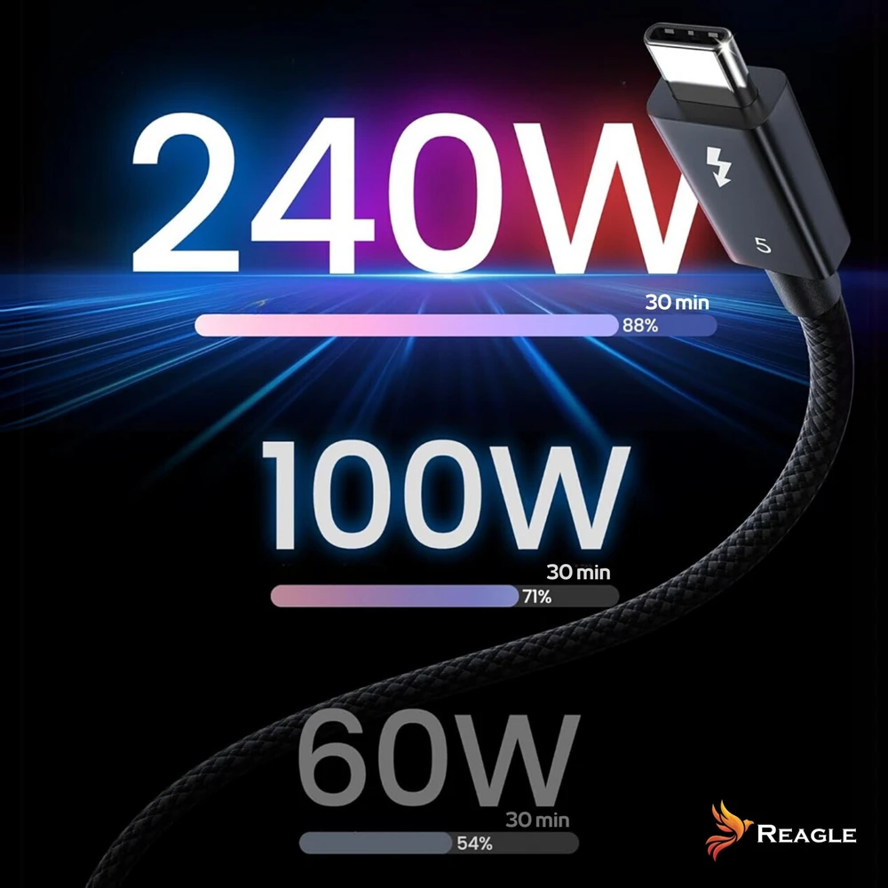 USB laidas Reagle USB-C - USB-C 2 m juodas