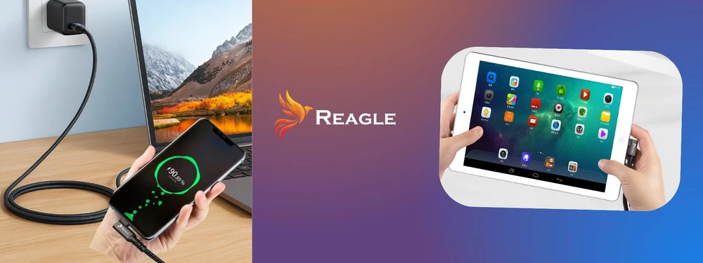 USB laidas Reagle USB-C - USB-C 3 m juodai pilkas