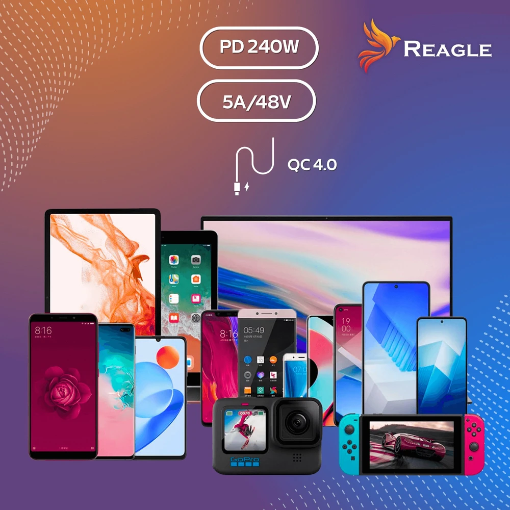 USB laidas Reagle USB-C - USB-C 3 m juodai pilkas