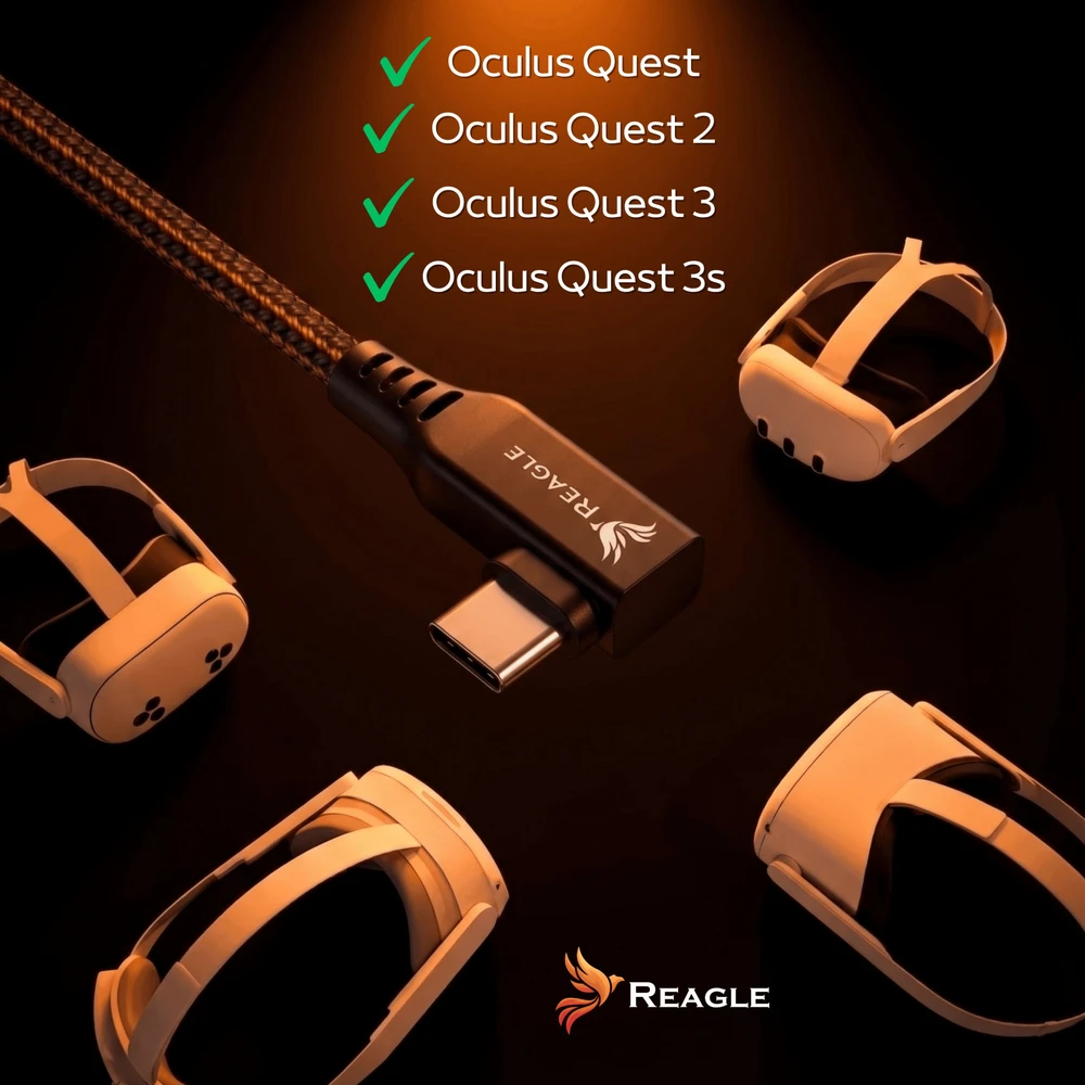 Kabelis USB Reagle USB-C - USB-C 5 m Juodas
