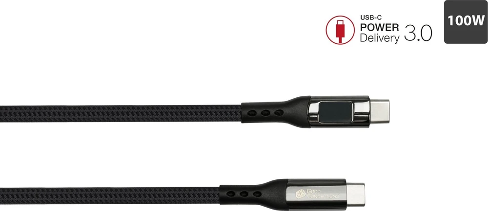 Good Connections Roline USB-C - USB-C kabelis 1 m grafito spalvos (2213-D010S)