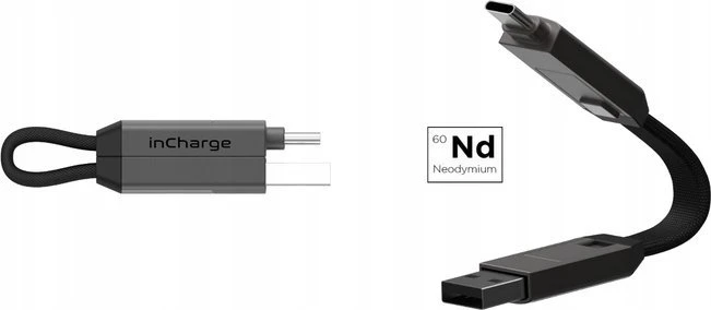 Kabelių rinkinys-raktų pakabukas Rolling Square inCharge® 6 USB-C/Lightning/Micro USB, 6cm/ 6770055