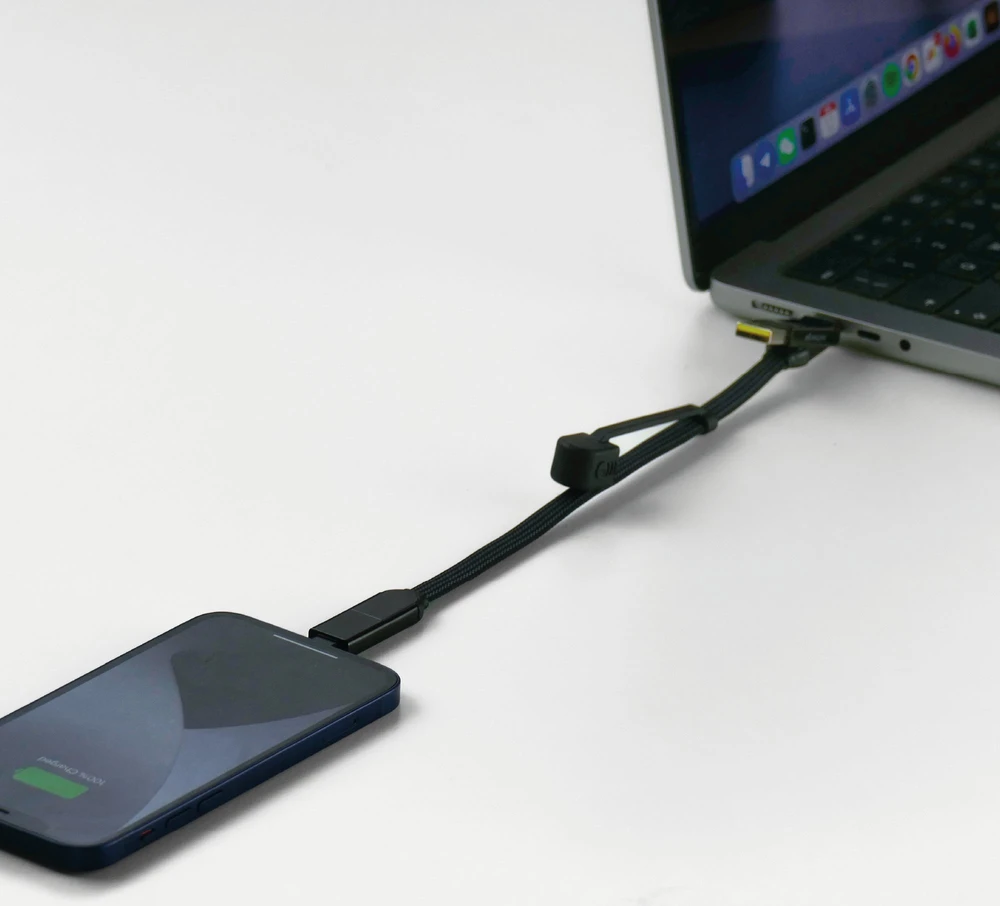 Rolling Square inCharge XL 6-in-1 kelių įkrovimo laidas 30 cm juodas