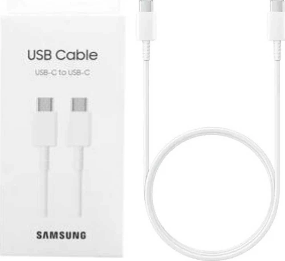 112803 EP-DA905BWE Samsung USB-C/USB-C duomenų kabelis 3A 1m baltos spalvos (Bulk)