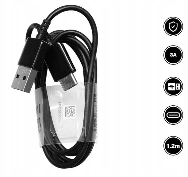 Samsung EP-DW700CBE universalus C tipo duomenų ir įkrovimo laidas 1,5 m juodas (OEM)