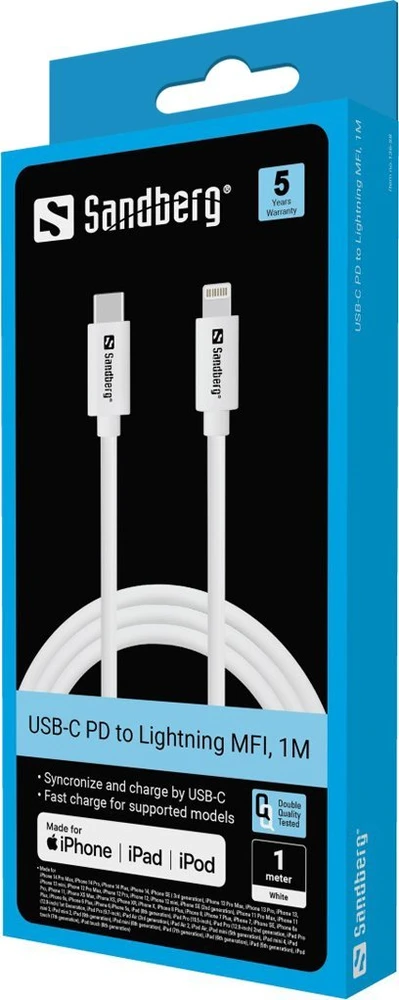 Sandberg USB-C PD su Lightning MFI, 1M
