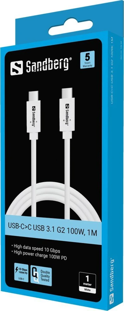 Sandberg USB-C>C USB 3.1 G2 100W, 1M