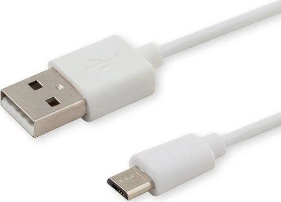 USB Kabelis - Savio CL-124 Micro USB 2.0 2m Baltas