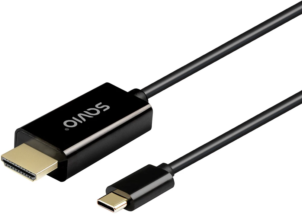 SAVIO CL-190 USB-C į HDMI kabelis, 30 Hz, 1 m, plastikinis