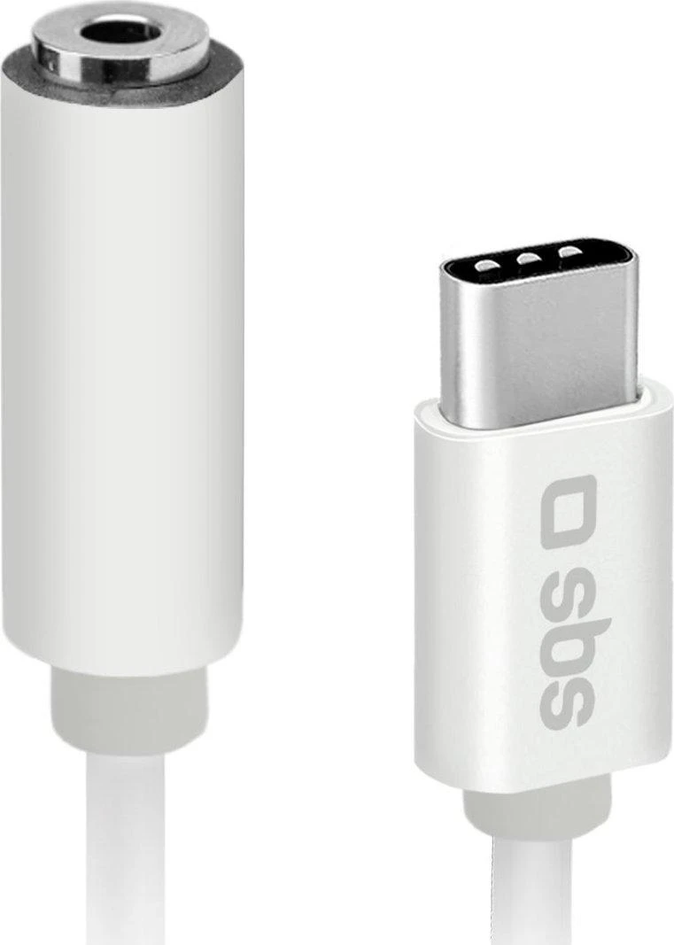 SBS Mobile SBS USB Type C zu 3,5 mm Klinke Adapteris baltas