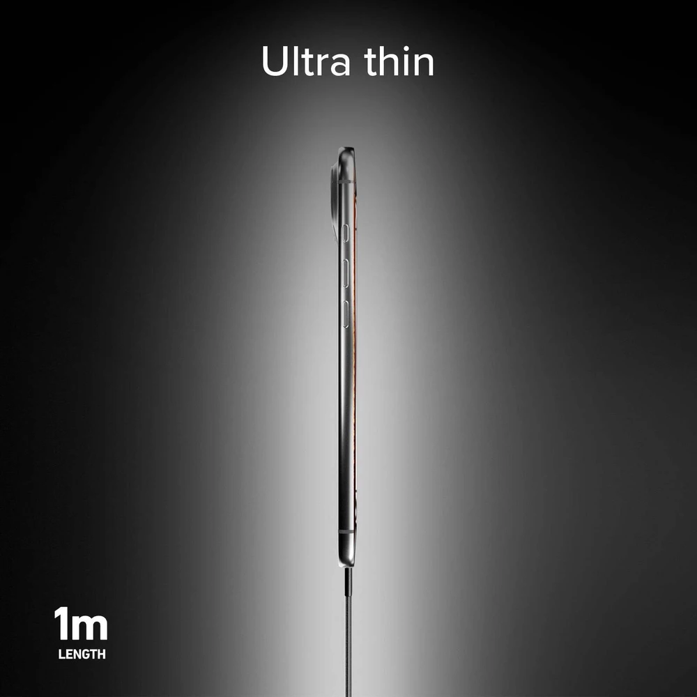 Kabelis SBS USB-C/USB-C, 60 W, 1 m, plokščiasis jungtis, juodas