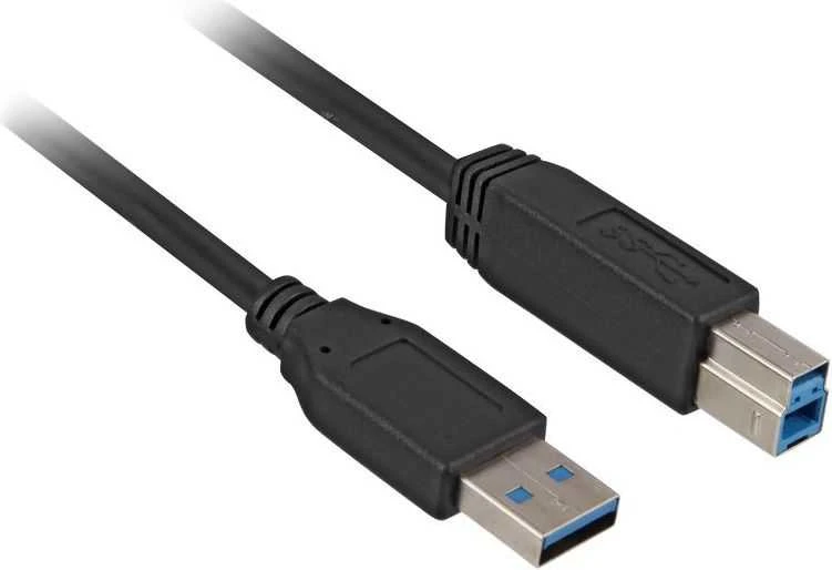 USB kabelis Sharkoon USB-A - 5 m Juodas (4044951015665)