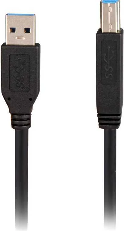USB laidas Sharkoon USB-A - USB-B 2 m juoda (4044951015641)
