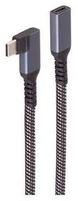 Kabelis USB Shiverpeaks USB-C Kabelis przedłużający 3.2 90° PD Tekstylny 1,5m (BS14-74016)