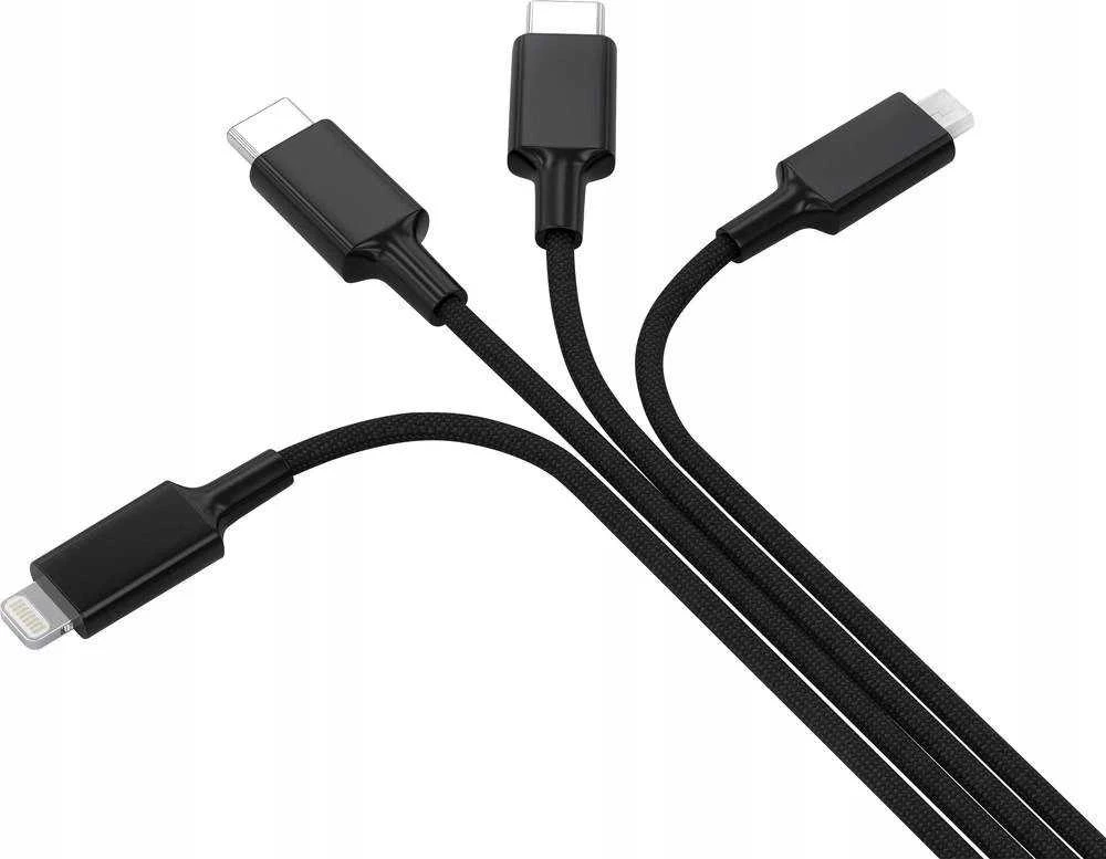 Kabelis USB Smrter USB-A + USB-C - USB-C 1.2 m Juodas (SMRTER_ELITE_C_BK)