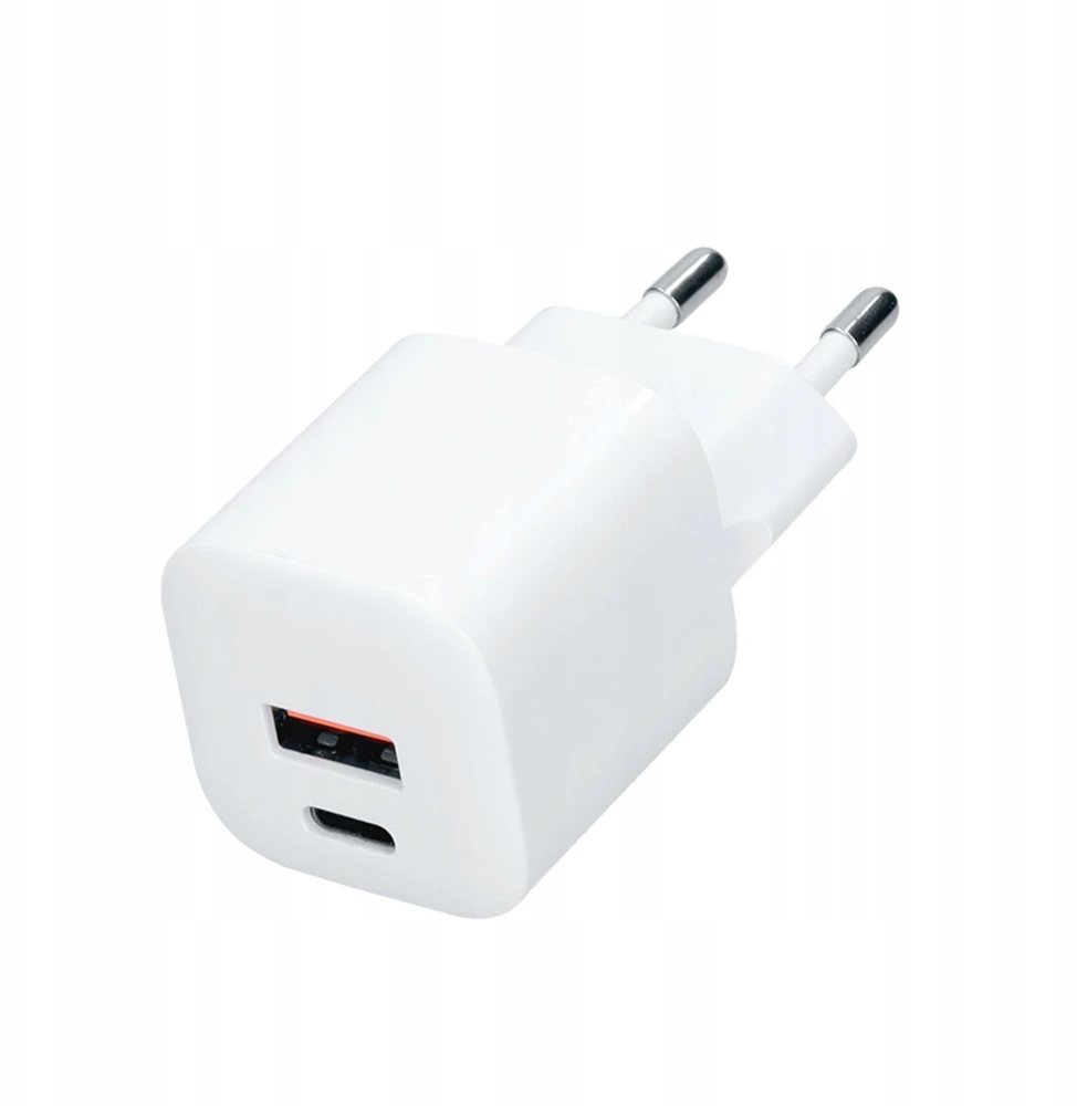 „Solight“ USB-C + USB-A greitasis įkroviklis GaN 20W PD