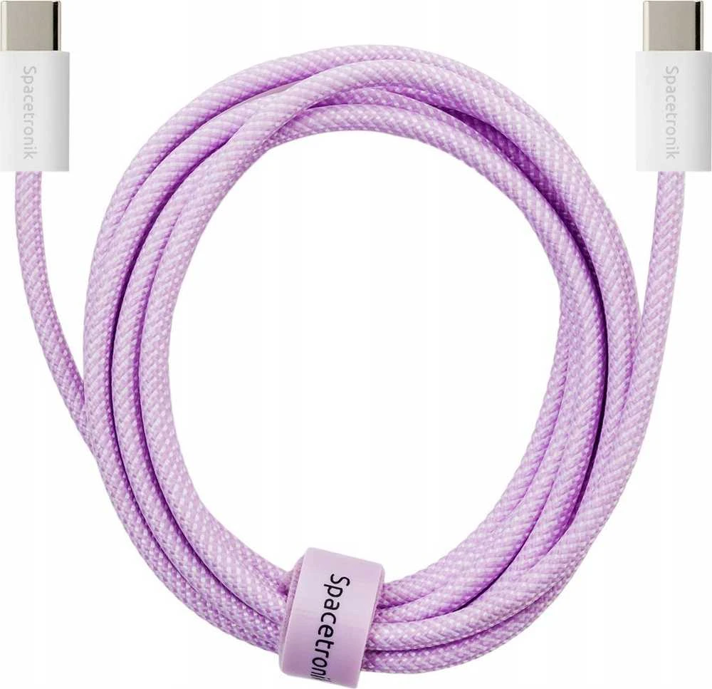 Kabelis USB-C PD100/240W Spacetronik 2m violetinė