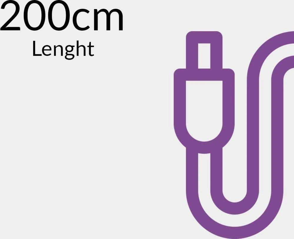 Kabelis USB-C PD100/240W Spacetronik 2m violetinė