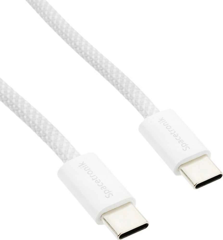USB-C PD100/240W Spacetronik kabelis 2m baltas
