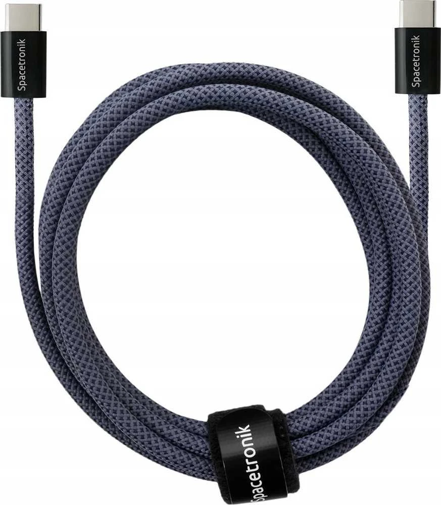 Kabelis USB-C PD100/240W Spacetronik 1m tamsiai mėlyna