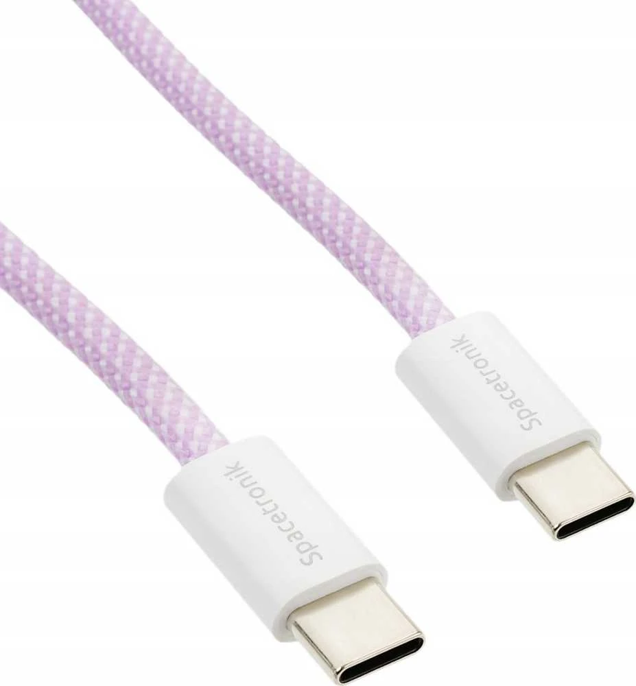 Kabelis USB-C PD100/240W Spacetronik 2m violetinė