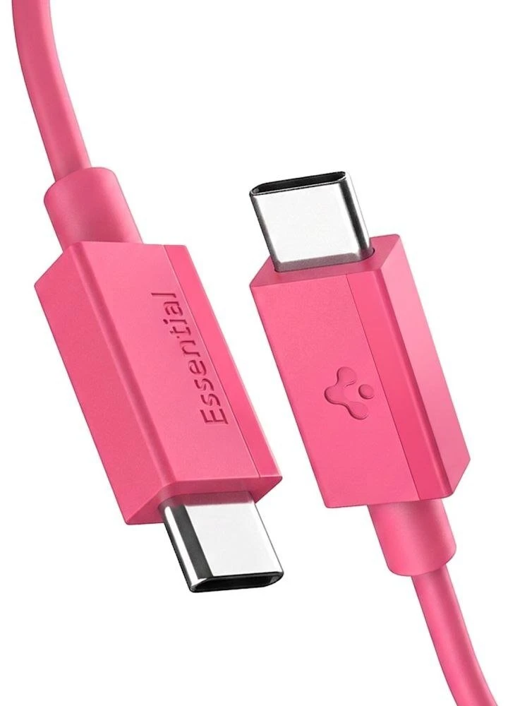 SPIGEN EB6010CC ESSENTIAL TYPE-C KABELIS 60W 100CM ROŽINIS