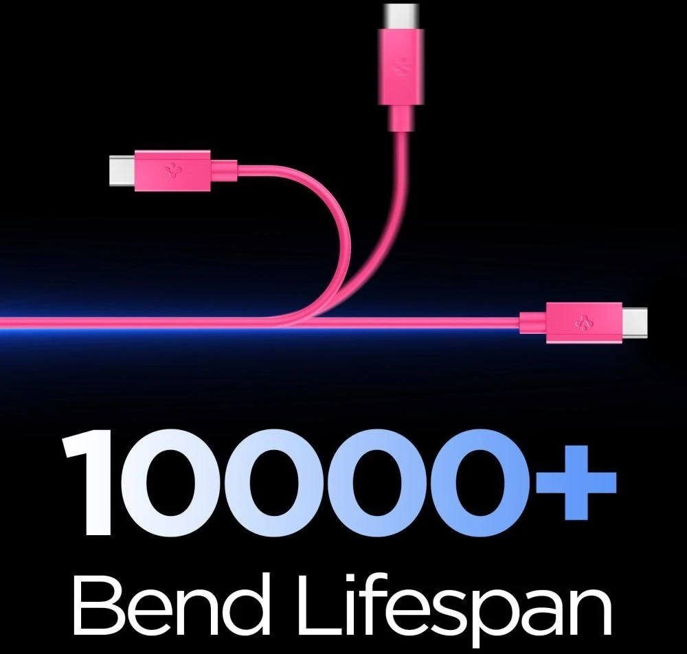 SPIGEN EB6010CC ESSENTIAL TYPE-C KABELIS 60W 100CM ROŽINIS