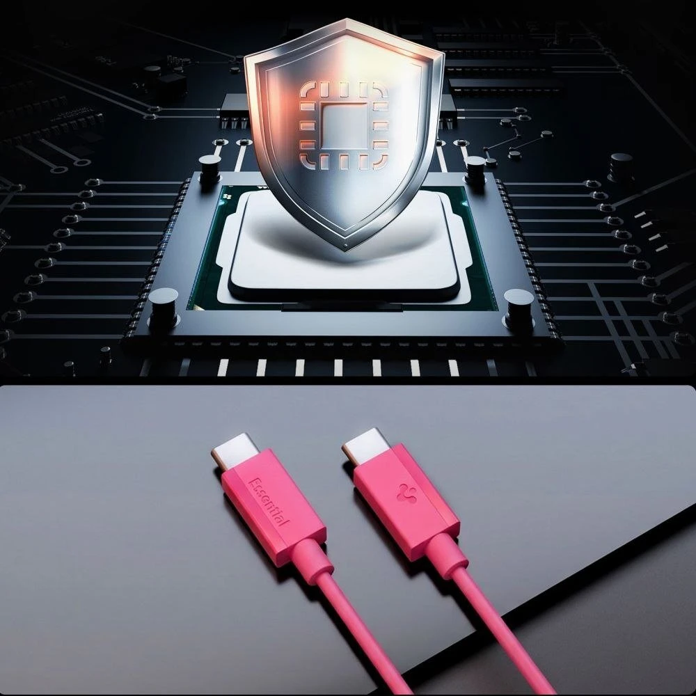 SPIGEN EB6010CC ESSENTIAL TYPE-C KABELIS 60W 100CM ROŽINIS