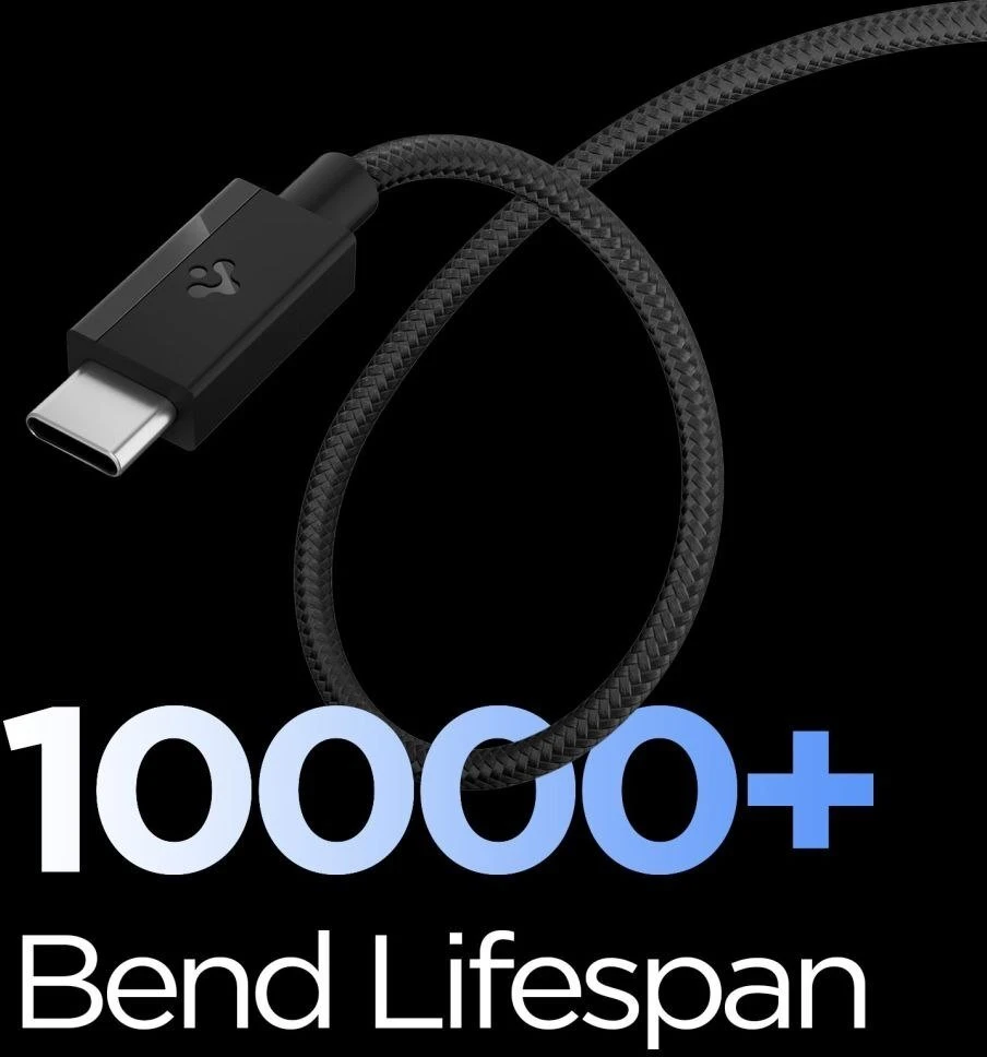 SPIGEN EB6015CC ESSENTIAL TYPE-C KABELIS 60W 150CM Juodas