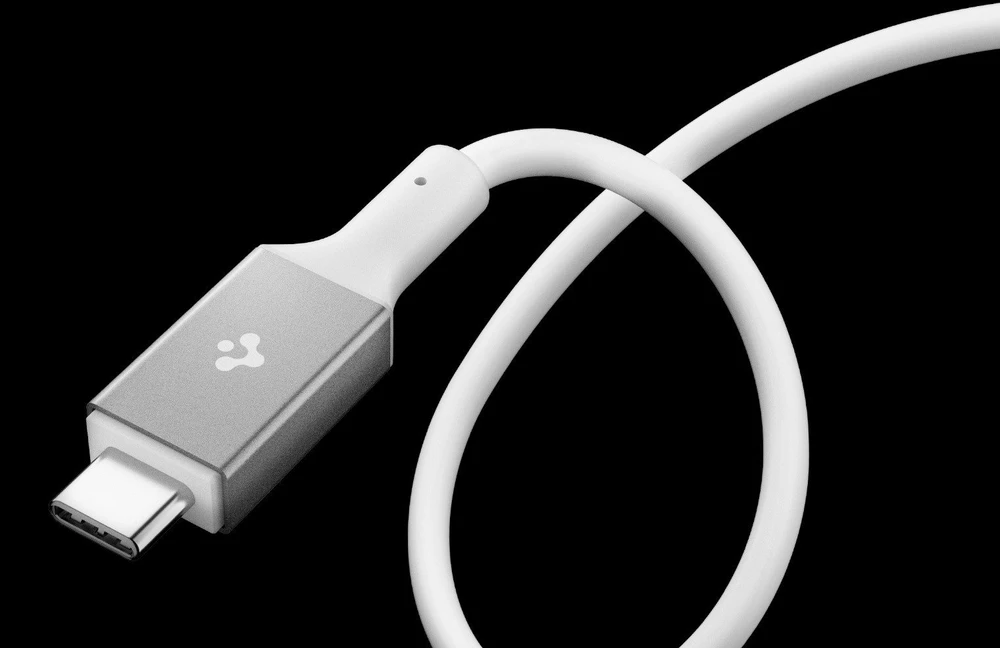 Spigen Essential USB C į USB C 100W laidas, baltas EB10020CC