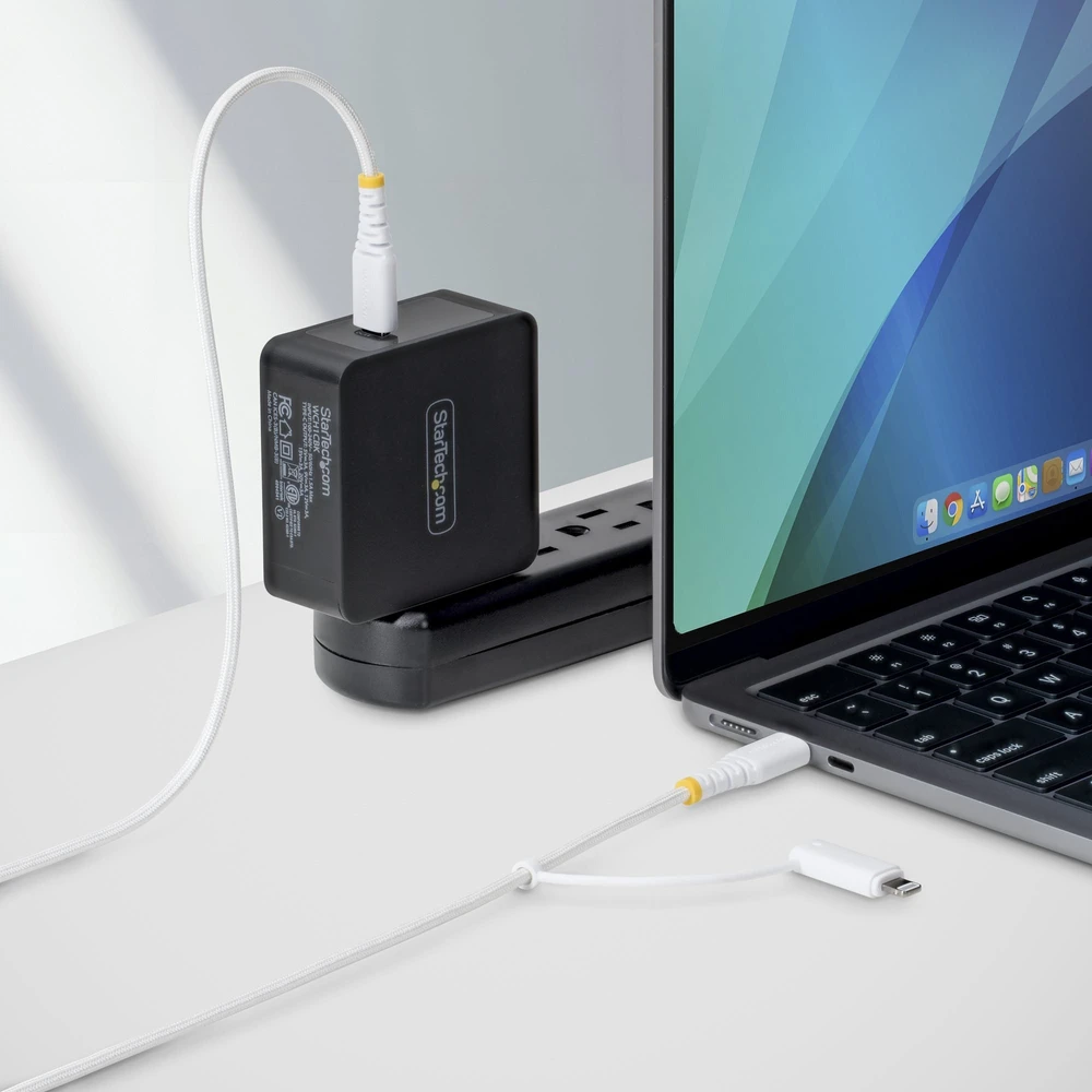 Kabelis USB StarTech 1m USB-C su Lightning 60W Baltas (1M-U2-LNTC-CABLE)