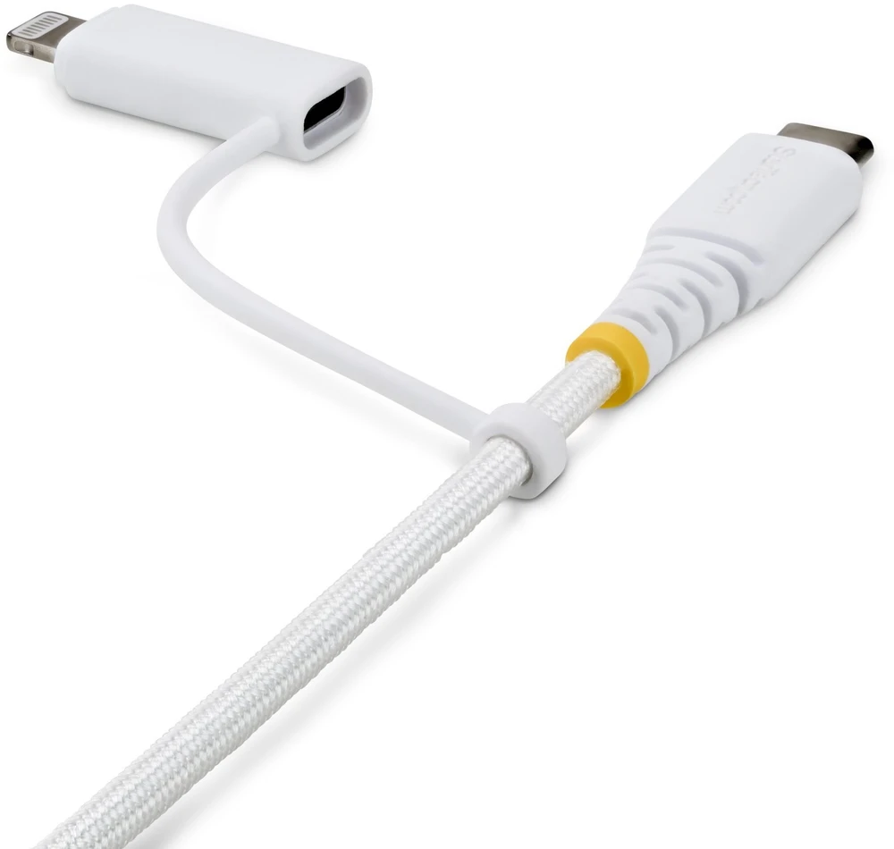 Kabelis USB StarTech 1m USB-C su Lightning 60W Baltas (1M-U2-LNTC-CABLE)