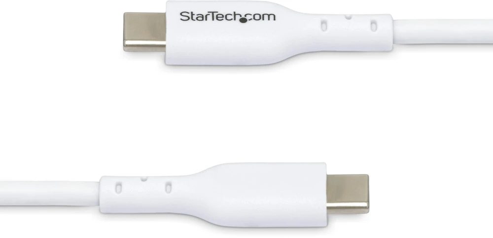 Kabelis USB StarTech 2-pak 2m USB-C USB 2.0 60W Baltas (USB2CC2MNCWHE2PK)