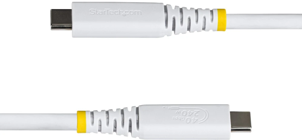 Kabelis USB StarTech - Kabelis USB - USB-C (M) do USB-C (M) - USB4 / Thunderbolt / DisplayPort 2.1 - 5 A - 1 m - pasywny, do 40 Gbps szybkość transmisji danych, USB Power Delivery (240W), 8K60Hz obsługa, 4K240Hz obsługa, obsługa dla Power Delivery (CC1M40GUSB