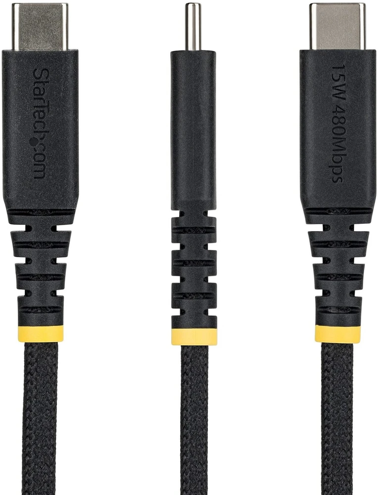 Kabelis USB StarTech USB 2.0 1 m USB A USB C 0,48 Gbit/s 15 W Juodas (USB2AC1MBR)