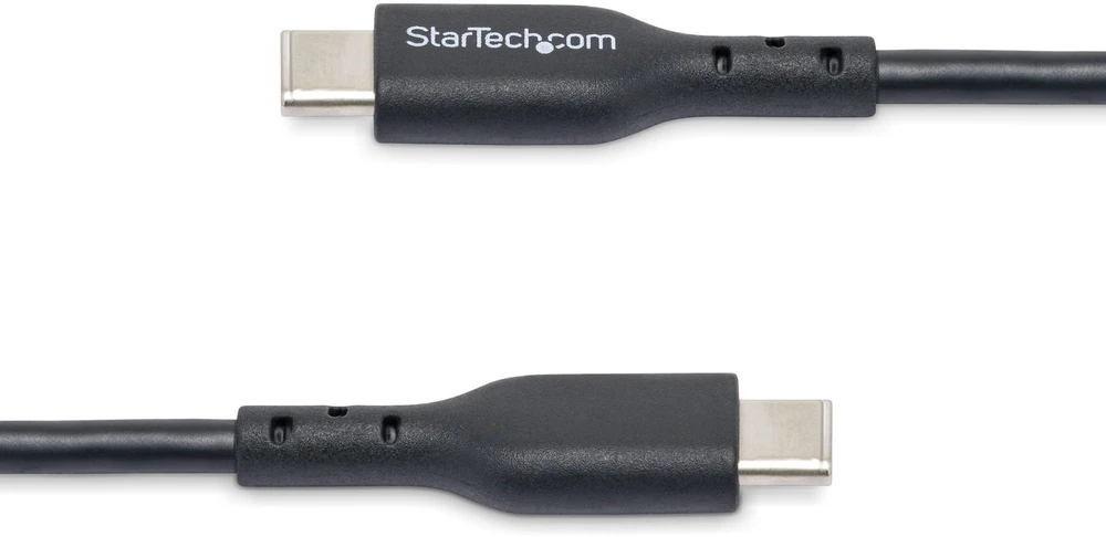 Kabelis USB StarTech USB-C 1m USB 2.0 Power Delivery 60 W 3 A 2-pak Juodas (USB2CC1MNC2PK)